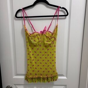 Skull camisole with matching thong